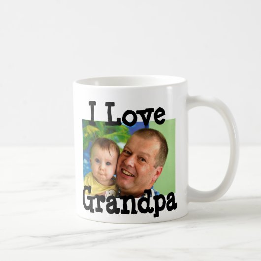 I Love Grandpa Personalized Coffee Mok (Rechts)