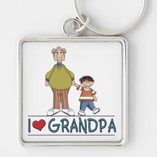 I Love Grandpa Sleutelhanger (Voorkant)