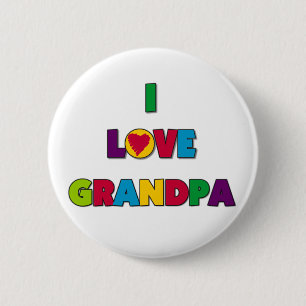 I Love Grandpa Tshirts and Gifts Ronde Button 5,7 Cm