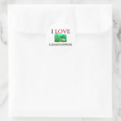 I Love Grasshoppers Ronde Sticker (Tas)
