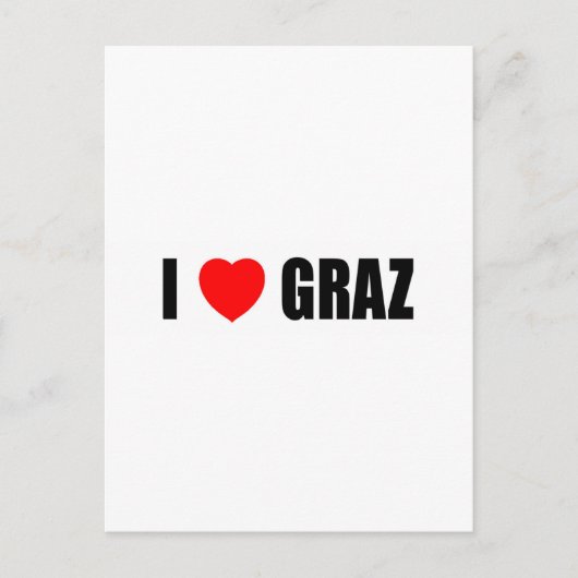 I Love Graz Briefkaart (Voorkant)