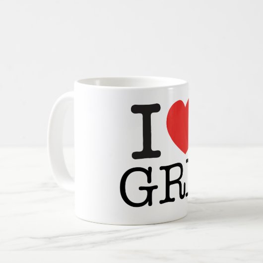 I Love Gre - mug / Tasse Koffiemok (Voorkant links)