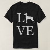 I Love Great Dane Dog Lover White Graphic Design P T-shirt (Design voorkant)