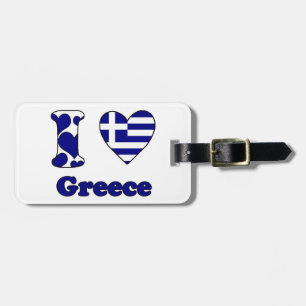 I love Greece Bagagelabel
