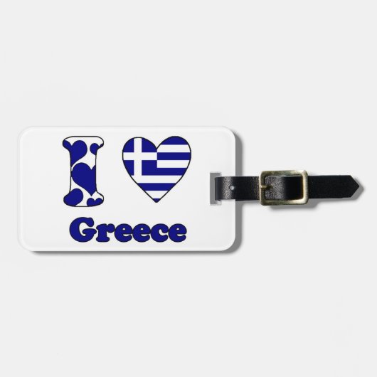 I love Greece Bagagelabel (Voorkant horizontaal)