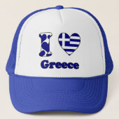 I love Greece Trucker Pet (Voorkant)