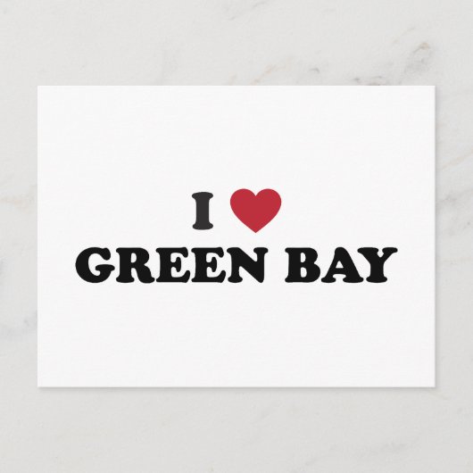 I Love Green Bay Wisconsin Briefkaart (Voorkant)