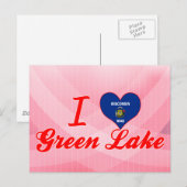 I Love Green Lake, Wisconsin Briefkaart (Voorkant / Achterkant)