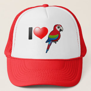 I Love Green-winged Macaws Trucker Pet