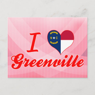I Love Greenville, North Carolina Briefkaart