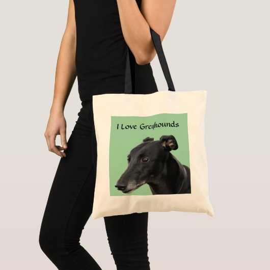I Love Greyhounds Canvas Budget Canvas tas (Voorkant (product))