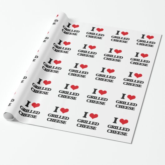 I Love Grilled Cheese Cadeaupapier (Uitgerold)