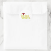 I Love Grilled Cheese Ronde Sticker (Tas)