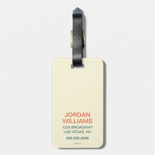 I Love Grits Bagagelabel (Achterkant verticaal)