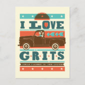 I Love Grits Briefkaart (Voorkant)