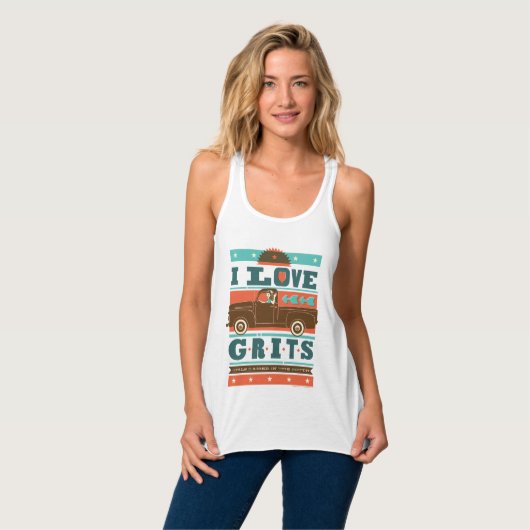 I Love Grits Tanktop (Volledige Voorkant)