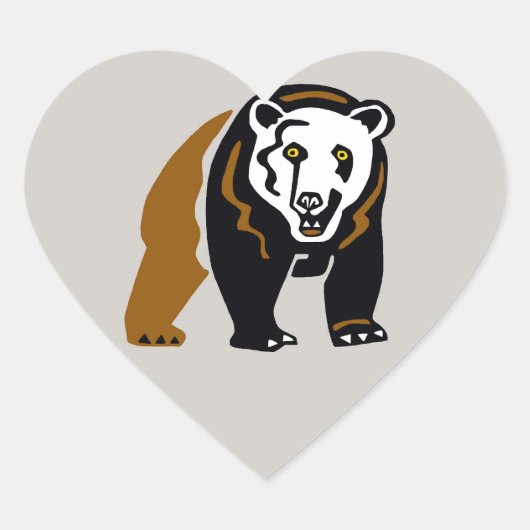 I love Grizzly BEARS - Wildlife - Nature-USA Hart Sticker (Voorkant)