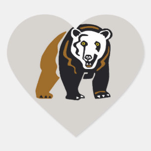 I love Grizzly BEARS - Wildlife - Nature-USA Hart Sticker