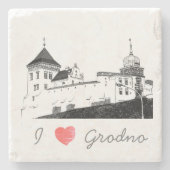I Love Grodno Belarus Architecture Castle Stenen Onderzetter (Voorkant)