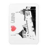 I Love Grodno Belarus Architecture Sketch Castle Magneet (Verticaal)