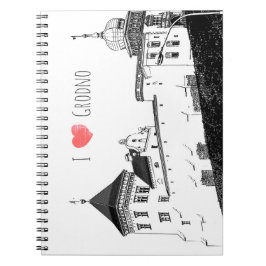 I Love Grodno Belarus Architecture Sketch Castle Notitieboek