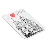 I Love Grodno Belarus Architecture Sketch Magneet (Rechterzijde)