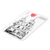 I Love Grodno Belarus Architecture Sketch Magneet (Linkerzijde)