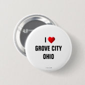 I Love Grove City, Ohio Ronde Button 5,7 Cm (Voorkant /achterkant)