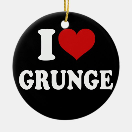 I Love Grunge Keramisch Ornament (Voorkant)