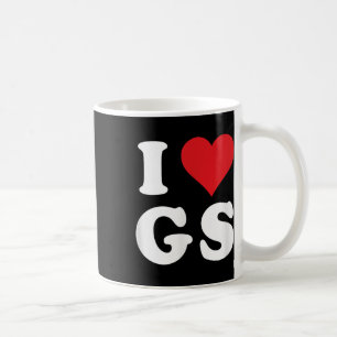 I Love GS Initialen I Heart G.S. Voornaam G Koffiemok