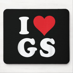 I Love GS Initialen I Heart G.S. Voornaam G Muismat