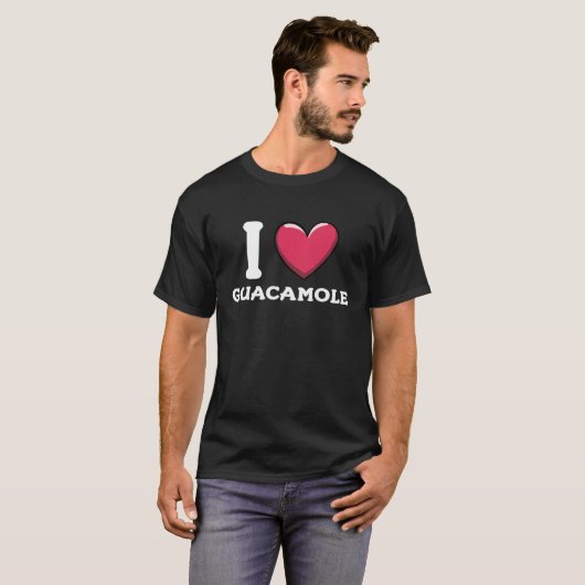 I Love Guacamole Mexican Food  3 T-shirt (Voorkant volledig)