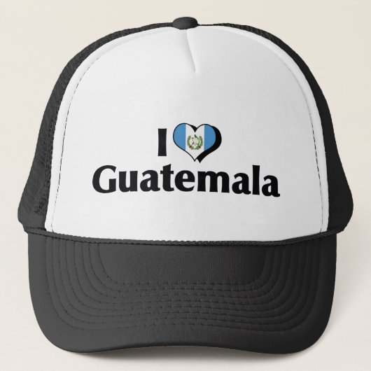 I Love Guatemala Flag Trucker Pet (Voorkant)