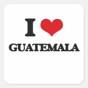 I Love Guatemala Vierkante Sticker