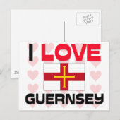 I Love Guernsey Briefkaart (Voorkant / Achterkant)