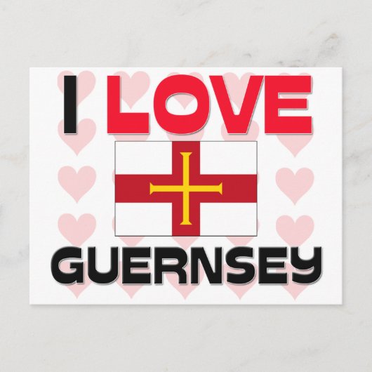 I Love Guernsey Briefkaart (Voorkant)