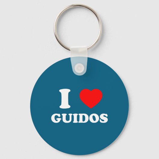 I Love Guidos Funny Italian American Quote  Sleutelhanger (Voorkant)