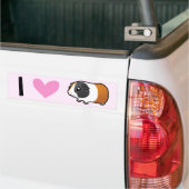 I Love Guinee Pigs (glad) Bumpersticker (Op Truck)