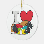 I Love Guinee Pigs Keramisch Ornament (Links)
