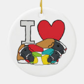 I Love Guinee Pigs Keramisch Ornament (Achterkant)