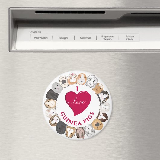 I Love Guinee Pigs Magneet (Insitu (Vaatwasser))
