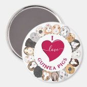 I Love Guinee Pigs Magneet (Voorkant / Achterkant)