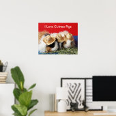 I Love Guinee Pigs Poster (Thuiskantoor)