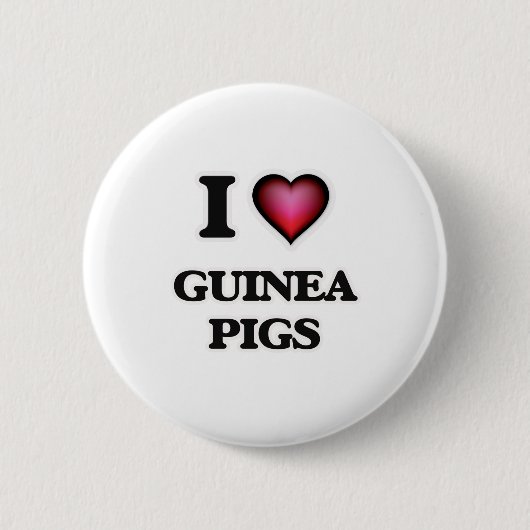 I Love Guinee Pigs Ronde Button 5,7 Cm (Voorkant)