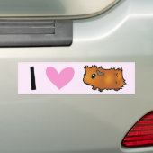 I Love Guinee Pigs (scruffy) Bumpersticker (Op auto)