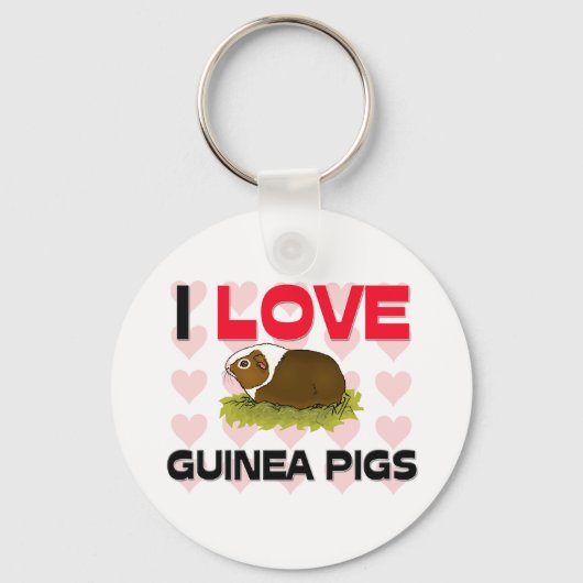 I Love Guinee Pigs Sleutelhanger (Voorkant)