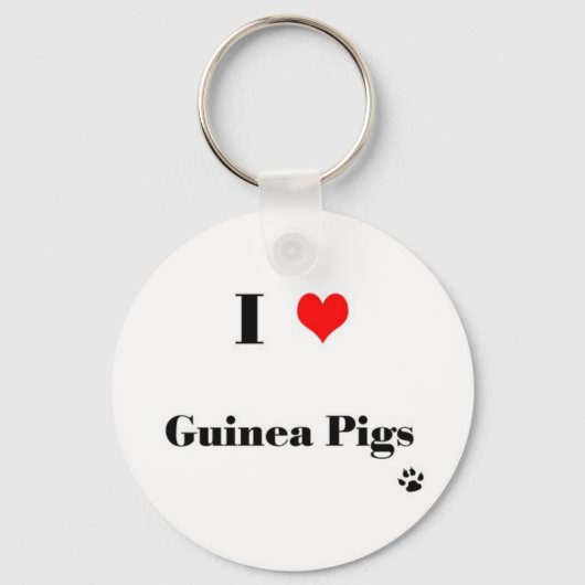 I Love Guinee Pigs Sleutelhanger (Voorkant)