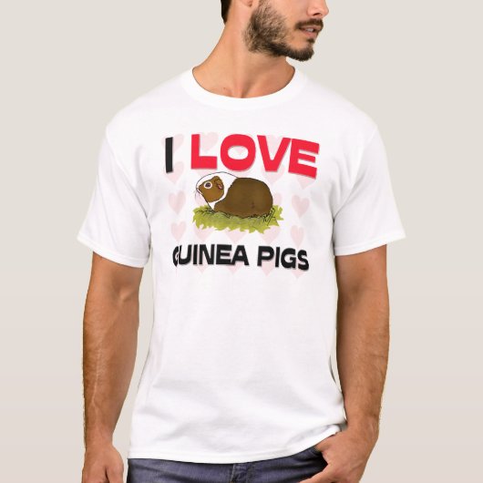 I Love Guinee Pigs T-shirt (Voorkant)