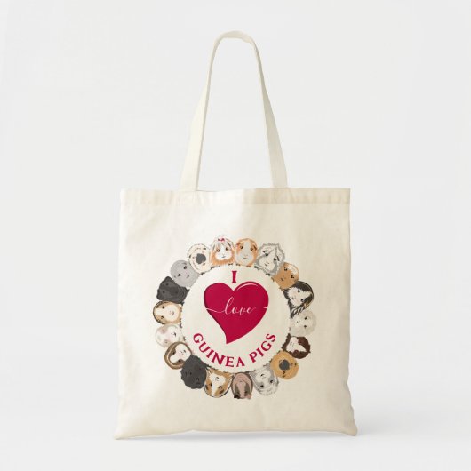 I Love Guinee Pigs Tote Bag (Voorkant)
