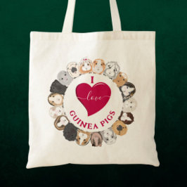 I Love Guinee Pigs Tote Bag